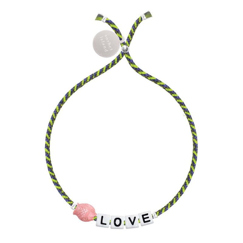 ARMBAND Square Letter & Charm Bracelet "Love"